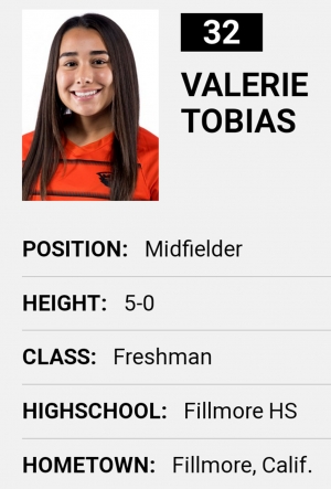 Valerie Tobias, #32 for the Oregon State University Beavers.