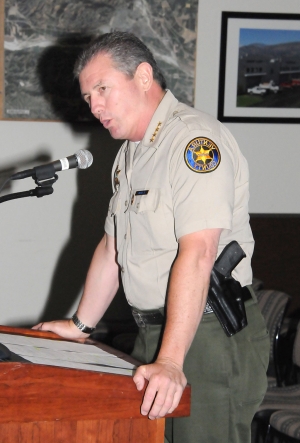 Ventura County Sheriff Geoff Dean (above) addressed the council of concerns in maintaining the strides law enforcement has made in recent years.