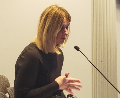 Above is Natalie Yanez, Fillmore’s local SoCal Edison Government Relations Manager, who spoke to the Fillmore City Council Tuesday night regarding everything Edison is doing to help prevent fires.