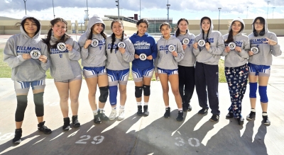 Pictured above are the Fillmore Flashes who competed at CIF Northern Division Girls Wrestling Championship February 14 & 15, Olivia Juarez, Karina Vergara, Natalia Herrera, Alexa Martinez, Emma Torres, Naomi Bonilla, Ava Manzano, Skyla Sandoval, Jasmine Contreras, Delilah Cervantez. Photo credit Torres and Karina Vergara.