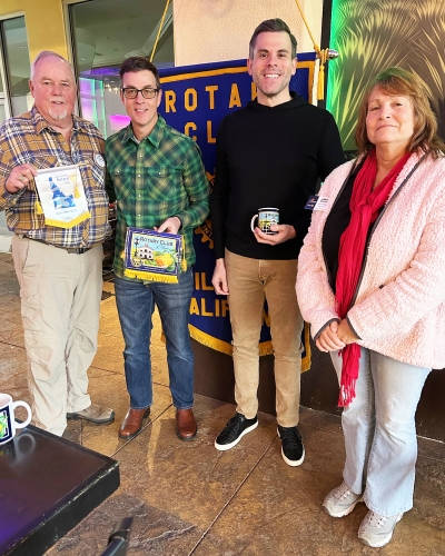 Pictured (l-r) are Dave Andersen, Tyson Wise, Mike Giering and Fillmore Rotary President Anna Reilley. Photo credit Martha Richardson.