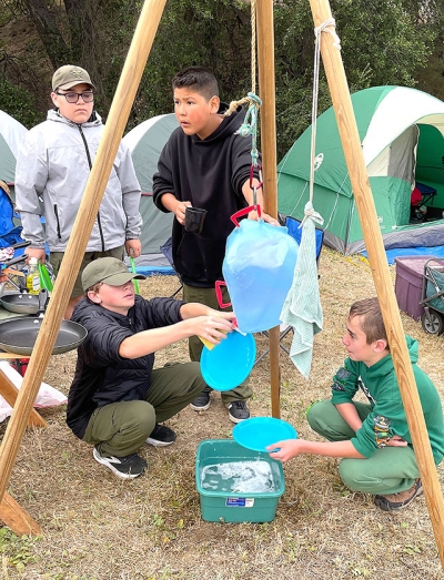 Pictured is Fillmore Troop 406 enjoying the annual Ventura County Council Camporee in Castaic this past weekend. The troop participated in many events as well as enjoying the outdoors, learning lifelong skills while also competing against over 300 youths from other troops. Photo credit Brett Chandler and Samford Sam.