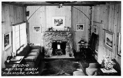 Above is the interior of the Artists’ Barn which opened in November 21, 1936. 