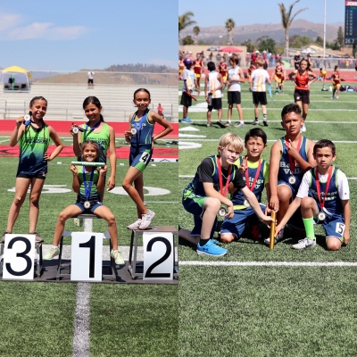 Blazers 9-10 Bantam Girls 4x400m Champions & 9-10 Bantam Boys 4x100m Relay Team.