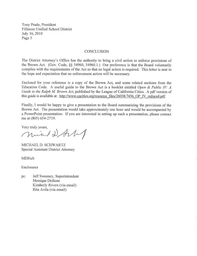 Brown Act violations letter page 5.