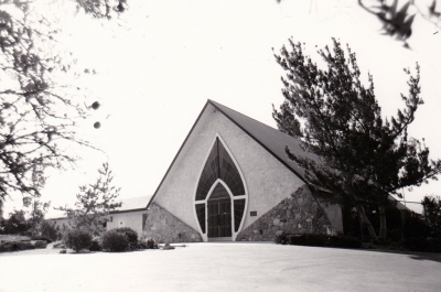 Church of Religious Science circa 1972, which was founded by Reverend Mildred Hinckley, and was located on River Street in Fillmore.