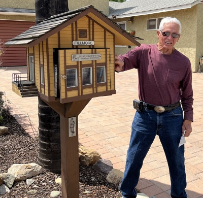 Jack with the Southern Pacific Depot built for Marie Wren.
