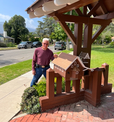 Jack with the Trinity Little Free Library.