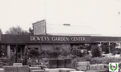 Deweys Garden Center with the old Elkins building in back, 1979.