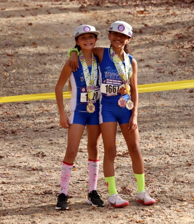 Fillmore Condors Destina Guzman who placed 12th overall, and 11th individually and Lucy Zuniga who placed 23rd overall finish and 19th individually, for the 10-year-olds.