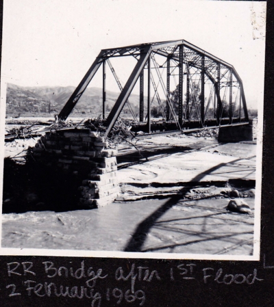 1969 Sespe RR bridge approach.
