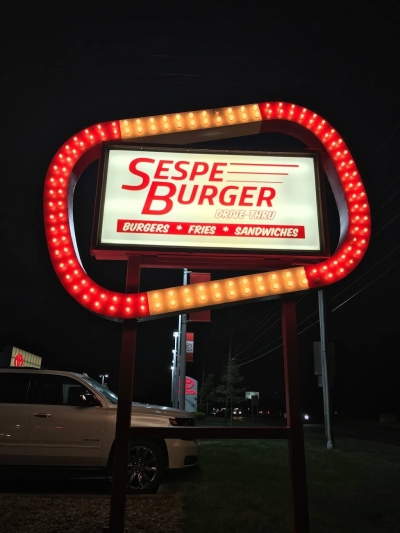 Pictured above is the Sespe Burger sign.