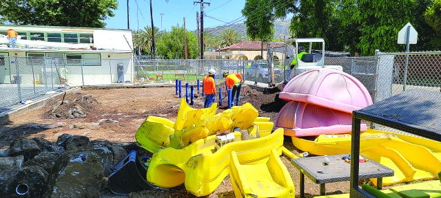 Sespe Pre-school is replacing all of its playground features. The school's roofing and air conditioning will also be replaced. Work is expected to be finished within two weeks. 