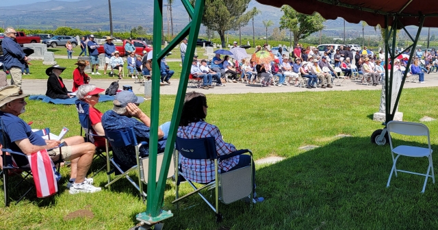 On Monday, May 27, 2024, at 11am, the community gathered for the Memorial Day Ceremony at Bardsdale Cemetery. Pictured right is Reverend Bob Hammond of St. Stephen’s Anglican Church who gave the Inspirational Message. Above, the community honored those who gave their lives for our country