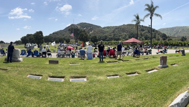 On Monday, May 26th, 2025, Bardsdale Cemetery held its annual Memorial Day Service. At 11am the public was invited to honor those who sacrificed their lives in service to our country. This year’s speaker was local resident Chris Gurrola, son of local residents Tim and Amy Gurrola. Also, the Rt. Rev. Bishop Ordinary Robert Hammond spoke. Music was provided by local resident Greg Agostinelli and Robin Shelnut. The local VFW Post 9637 and Boy Scouts assisted with the program which started with a fly-over by David Vanoni, David Swett, Kurt Young and Eric Johnson. Taps was performed at the end of the program by board member Bill Morris. Water and cookies were provided after the service. Photo credit Lisa Hammond.