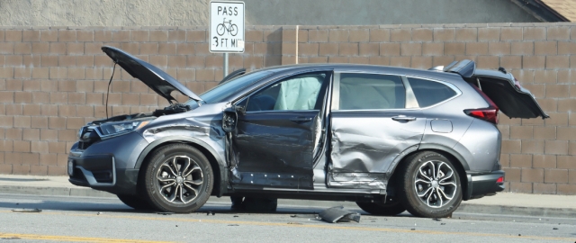 On Tuesday, August 5th, at 7:43 a.m., the Fillmore Police Department, Fillmore City Fire, and AMR Paramedics responded to a two-vehicle collision in front of Fillmore Bunnin Chevrolet. No ambulance transfers were made. Deputies at the scene conducted a field sobriety test to a driver who was later determined not to be under the influence and was released. Photo credit Angel Esquivel.