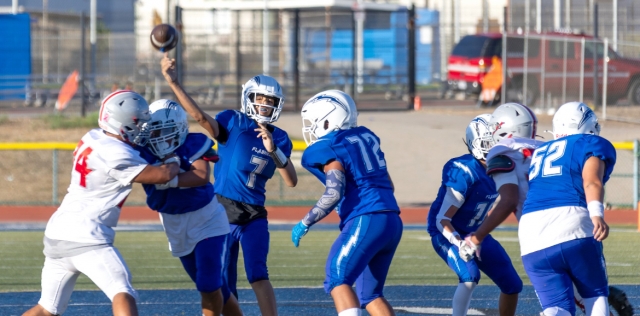 Above is the Flashes JV game against Hueneme High School last Friday, defeating them, 21-6. This Friday, Fillmore will play an away game at Agoura High School. Photo credit Crystal Gurrola