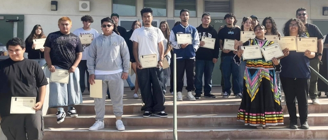 On Friday, October 4th, Sierra High celebrated student achievement with an awards ceremony. Sierra High Principal Blanca Mendieta said, “What an amazing Friday at Sierra High as we celebrated our 1st Quarter Awards Ceremony. Students were recognized for their academic excellence and overall achievement. We also took a special moment to honor Hispanic Heritage Month with a beautiful performance by one of our talented students. Inspired by our Sierra community for their hard work and cultural pride!” Photo credit  https://www.facebook.com/50 0310138765886/posts/10495 77973839097. See more photos online at www.FillmoreGazette.com.