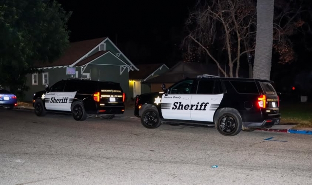 On Monday, January 6th, 2025, 9:02 p.m., Fillmore Police Department responded to the station after a male subject arrived with stab wounds. Arriving deputies discovered a man with non-life-threatening injuries near the rear of the Fillmore Police Station. The victim made his way to the police station on his own. He was treated by AMR paramedics and taken to Ventura County Medical Center. The crime took place near the Fillmore Historical Museum, and deputies and investigators cordoned it off with crime scene tape. Photo credit Angel Esquivel.