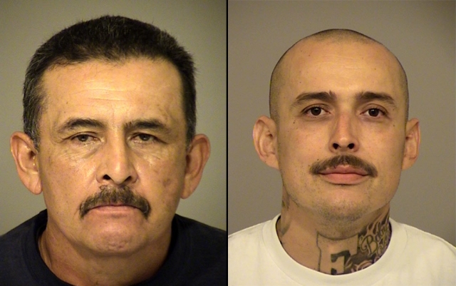 (l-r) Alfred A. Chaveste, 40, Fillmore and Nicholas Paul Guevara, 20, Bakersfield.

