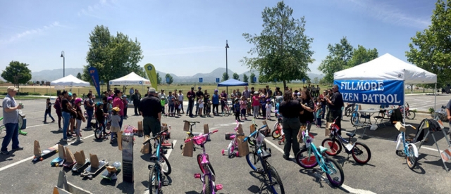 On Saturday, May 15th from 12pm to 3pm at Two River’s Park, Fillmore Police Department, Fillmore Citizens Patrol, Lions Club, Rotary Club, Cycle Dynamics, Kali Protective’s and the California Office of Traffic Safety will be hosting a Bicycle and Skateboard Safety Training Course for kids in the Fillmore community. Photos courtesy Fillmore Citizens Patrol.