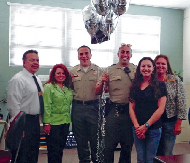 Explorer of the Year Brandon Pina and Officer of the Year Deputy Oren Reyerson.