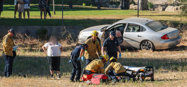 On Saturday, June 29, 2024, at 5:27 p.m., the Ventura County Sheriff’s Office, Ventura County Fire Department, AMR Paramedics, and California Highway Patrol responded to a reported traffic collision in the 4000 block of Center Street, Piru. Arriving firefighters discovered two individuals injured; one of them, the car’s driver, was later pronounced dead. The second man was sent to a local trauma center in critical condition. The Sheriff’s Major Crimes Unit is investigating the death as a homicide. No arrests were immediately made. It was unknown whether anyone else was involved in the incident, or if the men knew each other. Anyone witnessing the incident is encouraged to contact the Fillmore Sheriff’s Station at 805-524-2233 or Crime Stoppers (anonymous) at 1-800-222-TIPS (8477). Photo credit Angel Esquivel-Firephoto_91.