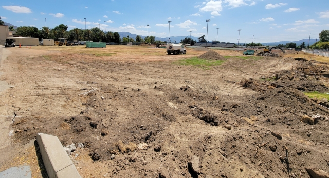 On Wednesday, June 11th, Fillmore Unified School District broke ground on the renovations for the new FHS Athletic Complex, which is being built where the old Varsity baseball field was. Above is the construction which is currently underway. Right, a rendering of what the new complex will look like.