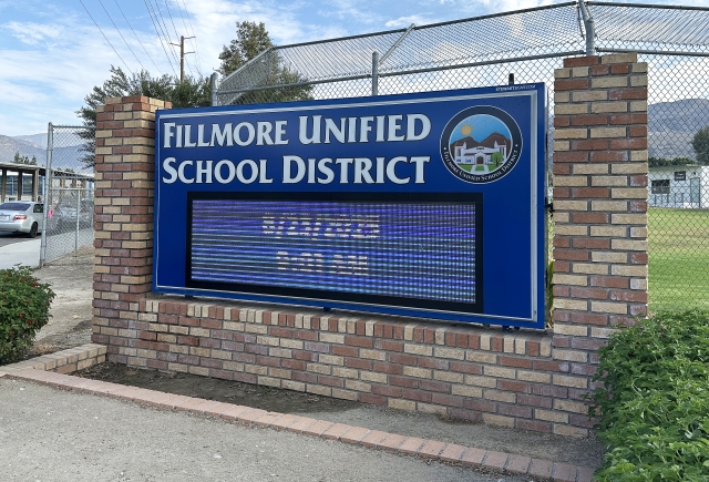 Welcome back to school, Fillmore students! Fillmore High School, Sierra High School, Heritage Valley Independent Studies, Fillmore Middle School, Mountain Vista Elementary School, Piru Elementary School, San Cayetano Elementary School, and Rio Vista Elementary School—welcome back! Photo credit Gazette staff. See more photos on page 10.