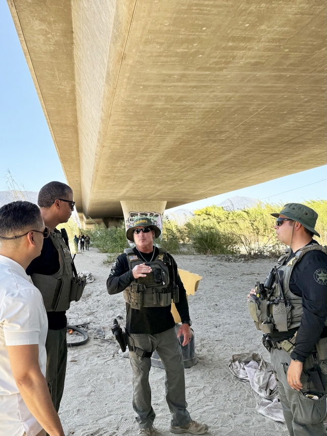 The City Manager’s Office conducted a site visit of local encampments this week in partnership with the Ventura County Sheriff’s Homeless Liaison Unit and case managers from Turning Point Foundation. The visit was part of the City’s ongoing efforts to assess areas impacted by homelessness as a part of the outreach efforts through the Encampment Resolution Fund (ERF). Hygiene kits and informational resources were also distributed during the outreach. Posted July 31, 2025, Courtesy https://www.facebook.com/cityoffillmore.