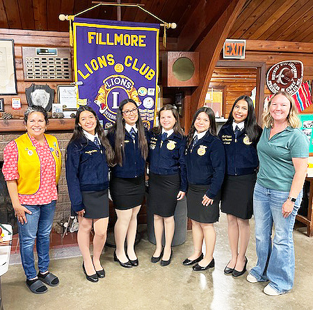 On Monday, July 21st, students from Future Farmers of America visited the Fillmore Lions Club meeting with their FHS teacher Pam Klittich to share their experience and leadership skills. They did an outstanding job and should be very proud of all they’ve accomplished. We wish them well with their various livestock projects at the Ventura County Fair next month! Photo credit Jaclyn Ibarra.