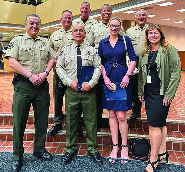 Congratulations to Fillmore Police Chief Eduardo Malagon and Ewelina Malejewska on their graduation from the Leadership Excellence and Action Program (LEAP) for Managers! They were recognized at the Board of Supervisors this morning, along with their cohort. This program aims to cultivate a talented, diverse, and inclusive workforce emphasizing ethics, leadership, and effectiveness. The completion of this program will make our agency a better workplace and as a result, provide better services to our community. Information and photo credit VC Sheriff’s office.