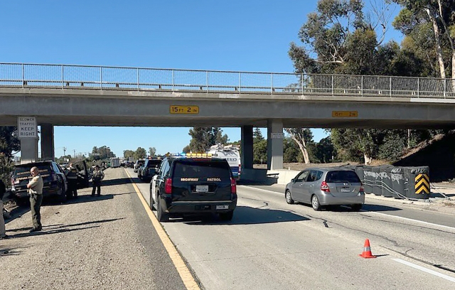 On Thursday, October 16th, at 9:26 a.m., a Ventura County Sheriff’s Department unit radioed dispatch that he had been involved in an injury traffic collision on westbound SR126 at Briggs Road in Santa Paula. The deputy’s call sign was from a unit assigned to the Fillmore Station; he was transporting an arrestee at the time of the crash. Additional unknown vehicles were also involved, per CHP website. Both the deputy and the arrestee were transported to a local hospital with what fire personnel at the scene described as complaints of pain. Condition of the occupants of the additional vehicles was not available. CHP closed the number one lane of westbound SR126 for approximately two hours until vehicles were removed from the roadway. Photo credit X:CHP-Ventura.