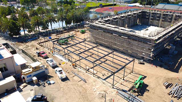 Pictured above are updated progress photos of the new FHS Athletic Complex construction site. Also, pictured are renderings of the final project. Photo credit City Council Agenda.