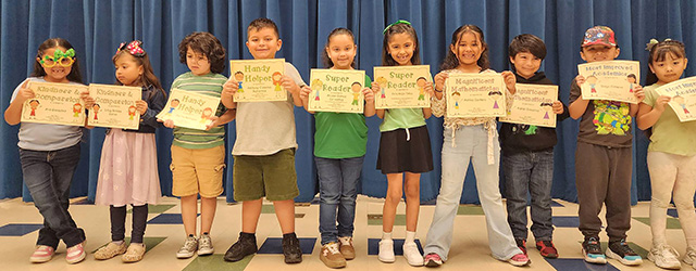 Mountain Vista Elementary Principal Christine McDaniels said, “Congratulations to our TK and Kindergarten students for their successes in Trimester 2! Way to shine Wildcats!”