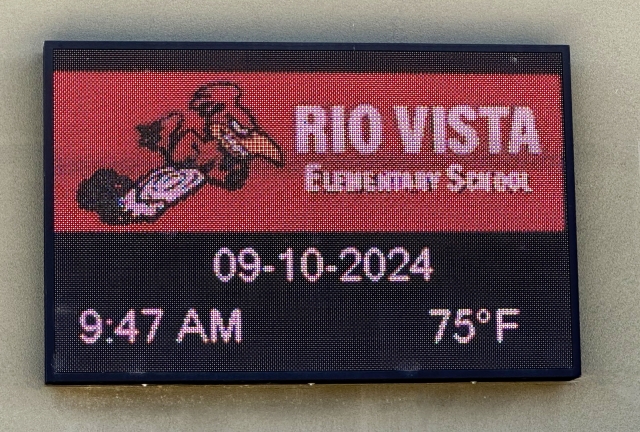 An excessive heat warning for the City of Fillmore took place on Wednesday, September 4th, and continued until late this week. On Friday, September 6th, at 3:50pm, Bardsdale temperatures registered 118 on Wunderground**, Piru 119. On Tuesday, September 10th at 9:47am, at Rio Vista Elementary, it was a moderate 75 degrees on the digital marquee, with Fillmore expecting a high of 92. Nighttime temps dropped to the mid 60’s on Monday, September 9th, and daytime temps are predicted to continue downward from the low 80’s to the high 70’s for the coming week. Ragweed pollen and the UV index have remained high during the heatwave, but air quality has been listed as Good. **Wunderground, or Weather Underground, is a weather service that provides detailed and localized weather forecasts. Founded in 1995, it became known for its network of personal weather stations, which offer hyper-local and community-driven weather data.
