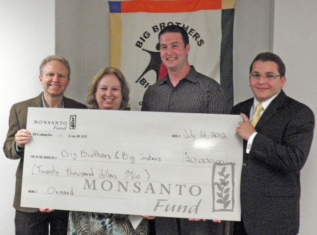 Big Brothers Big Sisters of Ventura County receive check from Monsanto