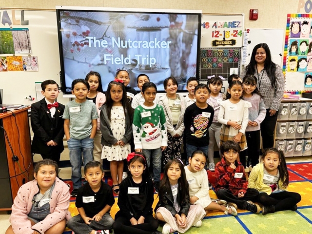 On December 19, 2024, Mountain Vista Elementary 1st grade classes attended and enjoyed the Nutcracker Ballet. Courtesy https://www.blog.fillmoreusd.org/new-blog/2024/12/19/1st-grade-classes-attended-the-nutcracker-ballet.