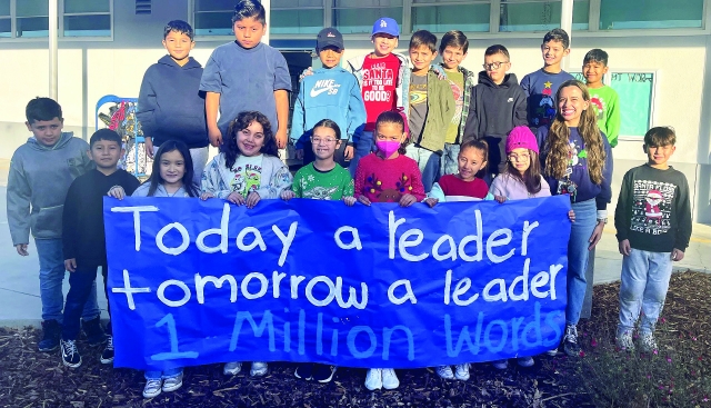 Congratulations to Ashley Gutierrez’s 3rd grade San Cayetano Elementary School class which read one million AR words before winter break! They want to remind everyone to curl up with a good book this winter. Photo credit Ashley Gutierrez, M. Ed.