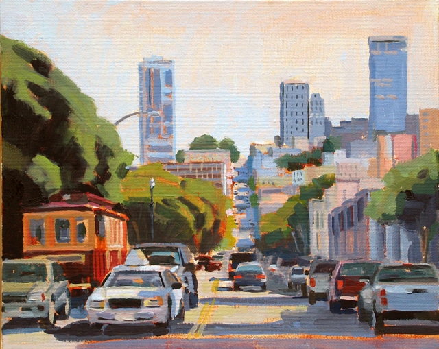 O'Farrell and Jones, San Francisco – 8x10 oil painting by Katherine McGuire