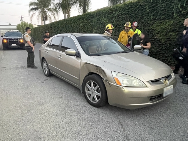 On Saturday, July 5th, at 8:07 p.m., a Fillmore Police Unit was involved in a minor injury car accident on Blaine Avenue and the alley at rear of Arrasmith Lane. The vehicles involved were a Fillmore Patrol Unit and a Honda Accord. The police unit sustained minor push bar damage, and the second vehicle sustained front wheel rear passenger side damage. The cause of the crash is under investigation. Photo credit Angel Esquivel.