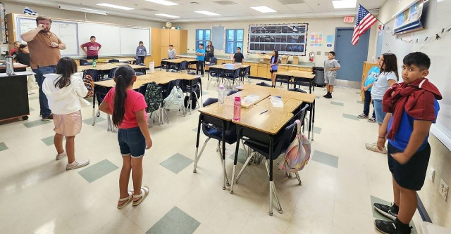 Rio Vista Elementary Roadrunners joined Mountain Vista Elementary Wildcats for summer school classes and activities that included social emotion learning and physical fitness. Mountain Vista Elementary Principal Christine McDaniels said, “Wildcats and Roadrunners together for the summer building relationships!” Courtesy https://www.facebook.com/504261341700301/posts/1256551286471299.