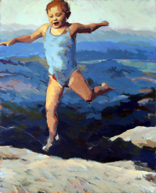 “Why Can’t I Fly,” oil on canvas, 60” x 48,” by Susan Cook