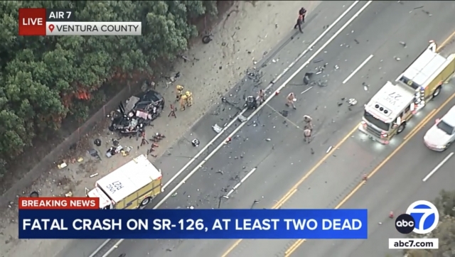 UPDATE: Carlos Perez, 39, and Maria Ceja, 31, both of Santa Paula, died in the two-vehicle collision Tuesday afternoon, according to the Ventura County Medical Examiner’s Office. They died of blunt-force injuries, and their deaths were considered accidental.