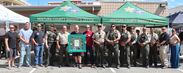 Above is Sergeant Hollowell who has retired from the Ventura County Sheriff’s Office after 27 years of service, spending his last 4 year in Fillmore. Photo credit Angel Esquivel.