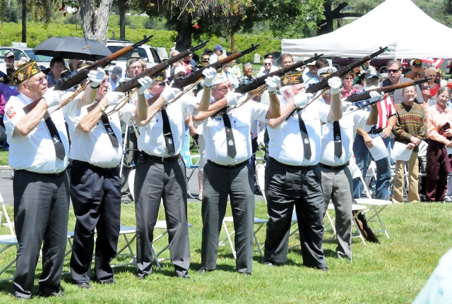 Fillmore VFW Post 9637 forms a 21-gun salute at the Memorial Day Service, May 31st, 2011.