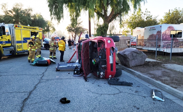 On Sunday, February 2, 2025, at 4:20pm, a single-vehicle rollover took place at Main Street and Fillmore Street. The male driver, a 27-year-old Fillmore resident, was transported to VCMC for treatment to injuries sustained during the accident. During the investigation, the driver was arrested for suspicion of driving under the influence. Based on the circumstances and medical treatment of the subject, deputies released him pursuant to Penal Code section 849 pending the results of the BAC (blood evidence collected at VCMC). Information credit Fillmore Sheriff’s Office. Photo credit Gazette staff.