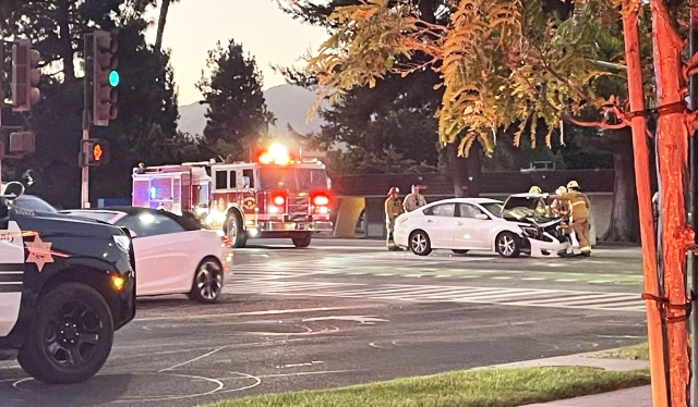 On Tuesday, September 17, at 6:04 a.m., Fillmore police were investigating a hit-and-run collision near Ventura Street and B Street. Photo credit Angel Esquivel.