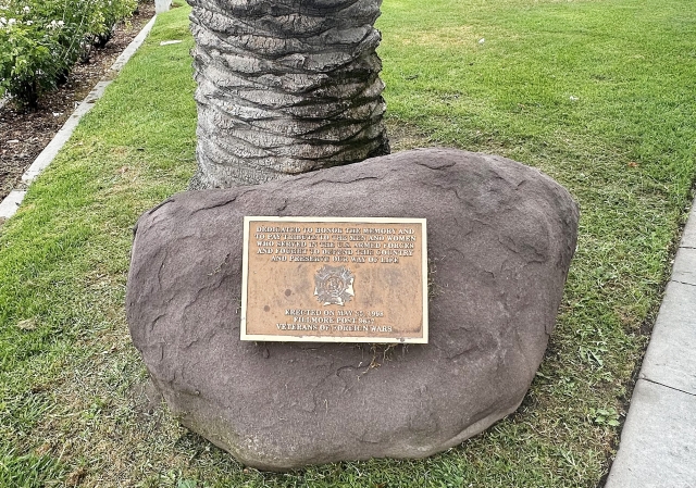 “Dedicated to honor the memory and to pay tribute to the men and women who served in the U.S. Armed Forces and fought to defend this country and preserve our way of life.” Erected on May 25, 1998, Fillmore Post 9637, Veterans of Foreign Wars. Photo credit Gazette staff.