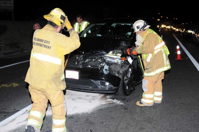 A traffic collision occurred on December 21, 2017 at 5:54pm at the Highway 126 signal at Mountain View and Ventura Street. Two units, MED422 and ME91, were on scene. No further information was available.